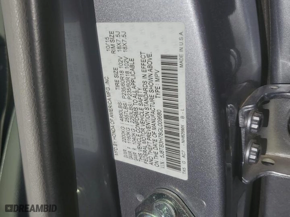 2016 Acura RDX Advance Pkg with VIN 5J8TB3H78GL009680, listed as a Copart auction lot 79096404 with 80,033 mi miles and Salvage Title. Bid and sale history available at carsss.com. Image 14.