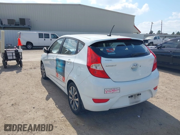 2015 Hyundai Accent Sport with VIN KMHCU5AE5FU201477, listed as a IAAI auction lot 41529347 with 189,774 mi miles. Bid and sale history available at carsss.com. Image 3.