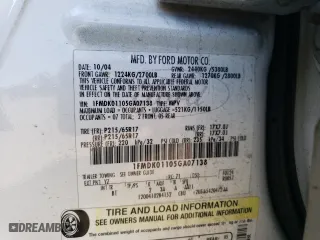 2005 Ford Freestyle SE with VIN 1FMDK01105GA07138, listed as a Copart auction lot 62676064 with 0 mi miles and Salvage Title. Bid and sale history available at carsss.com. Image 13.
