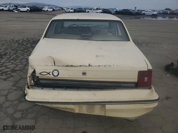 1986 Oldsmobile Cutlass Ciera Brougham with VIN 1G3AM19W1GD373914, listed as a Copart auction lot 45536785 with NaN miles and Salvage Title. Bid and sale history available at carsss.com. Image 6.