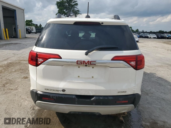 2018 GMC Acadia SLE z VIN 1GKKNSLAXJZ211380, wystawiony jako Copart lot #59950425 z przebiegiem Nie podano mil oraz Szkoda całkowita • Salvage title. Historia ofert i sprzedaży dostępna na DreamBid. Obrazek 6.