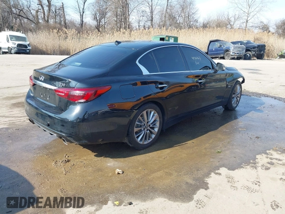 2018 Infiniti Q50 3.0t LUXE with VIN JN1EV7AP1JM590282, listed as a IAAI auction lot 41701763 with 111,318 mi miles. Bid and sale history available at carsss.com. Image 4.