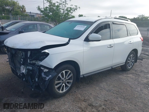 2013 Nissan Pathfinder SV with VIN 5N1AR2MN3DC671772, listed as a IAAI auction lot 41918880 with 116,182 mi miles. Bid and sale history available at carsss.com. Image 2.