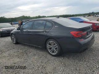 2018 BMW 7 Series 740e xDrive with VIN WBA7J2C59JB246238, listed as a Copart auction lot 53777335 with 76,642 mi miles and Salvage Title. Bid and sale history available at carsss.com. Image 2.