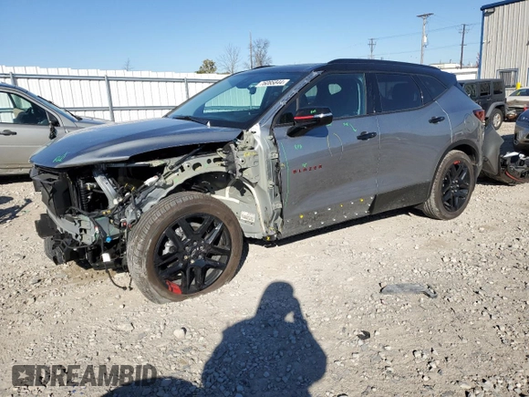 2024 Chevrolet Blazer LT with VIN 3GNKBJRS5RS182630, listed as a Copart auction lot 76085844 with 3,587 mi miles and Salvage title. Bid and sale history available at DreamBid. Image 1.