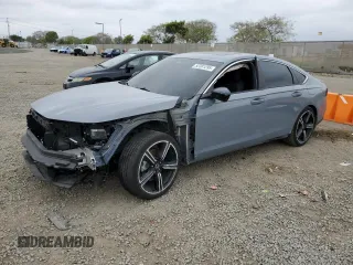 2023 Honda Accord Sport с VIN 1HGCY2F56PA011921, выставлен на аукционе Copart как лот 52381295 с пробегом 32 287 миль миль и Списание • Salvage title. История ставок и продаж доступна на DreamBid. Изображение 1.