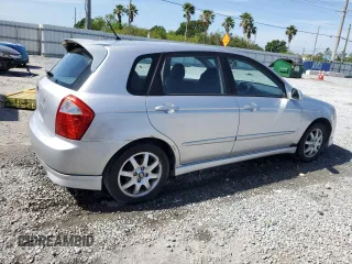 2005 Kia Spectra with VIN KNAFE162155081155, listed as a Copart auction lot 53893255 with 127,937 mi miles and Salvage Title. Bid and sale history available at carsss.com. Image 3.