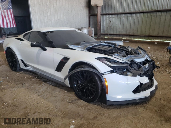 2017 Chevrolet Corvette Z06 1LZ with VIN 1G1YP2D62H5603161, listed as a Copart auction lot 81740534 with 26,922 mi miles and Salvage Title. Bid and sale history available at carsss.com. Image 4.