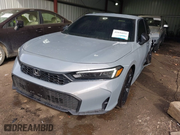 2025 Honda Civic Sport with VIN 2HGFE2F53SH569192, listed as a IAAI auction lot 41836855 with 1,117 mi miles and . Bid and sale history available at DreamBid. Image 2.