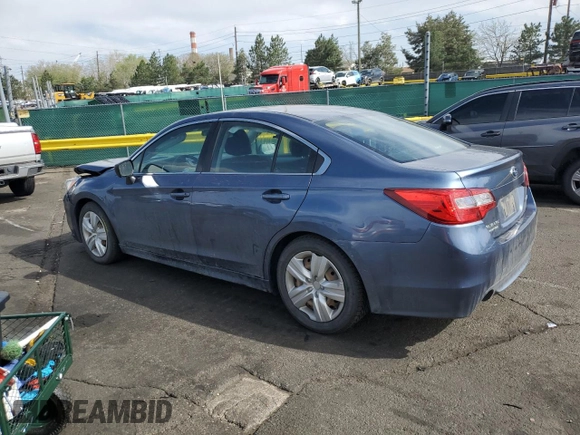 2015 Subaru Legacy 2.5i with VIN 4S3BNBA63F3048835, listed as a Copart auction lot 53756585 with 126,215 mi miles and Salvage title. Bid and sale history available at DreamBid. Image 2.