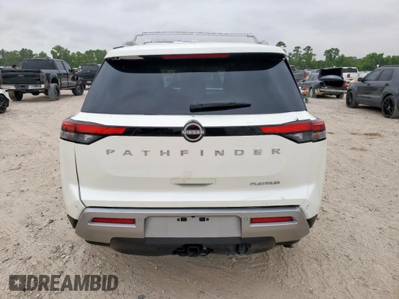 2024 Nissan Pathfinder Platinum with VIN 5N1DR3DG5RC277704, listed as a Copart auction lot 57171205 with 16,360 mi miles and Salvage title. Bid and sale history available at DreamBid. Image 6.