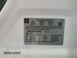 2016 Chevrolet Trax LT with VIN 3GNCJPSB1GL226652, listed as a Copart auction lot 51657395 with 100,883 mi miles and Salvage Title. Bid and sale history available at DreamBid. Image 13.