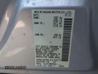 2013 Nissan Altima SL with VIN 1N4BL3AP5DC117077, listed as a IAAI auction lot 40982046 with 141,962 mi miles and . Bid and sale history available at DreamBid. Image 9.