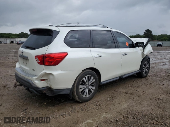 2017 Nissan Pathfinder SL with VIN 5N1DR2MNXHC901682, listed as a Copart auction lot 56647105 with Not provided miles and Salvage title. Bid and sale history available at DreamBid. Image 3.
