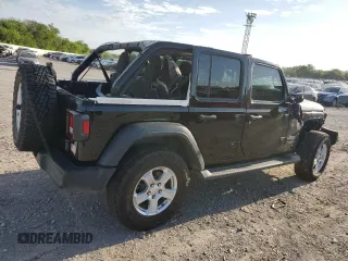 2020 Jeep Wrangler Unlimited Sport S with VIN 1C4HJXDG8LW207687, listed as a Copart auction lot 53818565 with 72,749 mi miles and Salvage title. Bid and sale history available at DreamBid. Image 3.