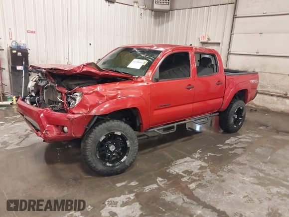 2015 Toyota Tacoma with VIN 3TMLU4EN3FM196518, listed as a IAAI auction lot 41198481 with 96,277 mi miles and . Bid and sale history available at DreamBid. Image 2.