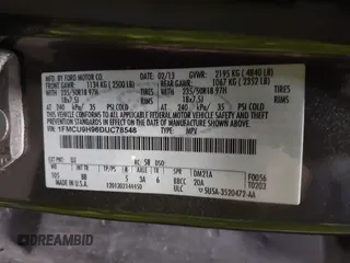 2013 Ford Escape SEL с VIN 1FMCU9H96DUC78548, выставлен на аукционе IAAI как лот 41217934 с пробегом 213 859 миль миль и . История ставок и продаж доступна на DreamBid. Изображение 9.