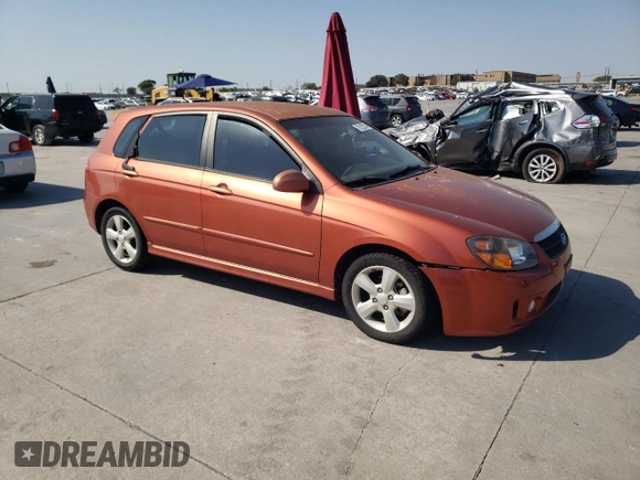 2009 Kia Spectra with VIN KNAFE241095024628, listed as a Copart auction lot 75122314 with 82,387 mi miles and Clean Title. Bid and sale history available at carsss.com. Image 4.