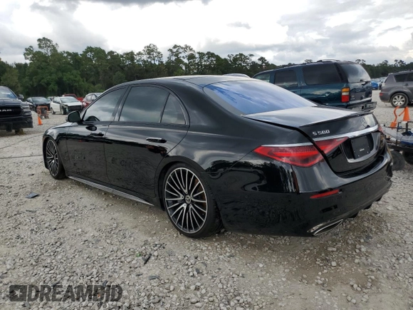 2023 Mercedes-Benz S-Class S 580 with VIN W1K6G7GB6PA210974, listed as a Copart auction lot 70876674 with 5,756 mi miles and Salvage Title. Bid and sale history available at carsss.com. Image 2.