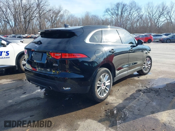 2017 Jaguar F-Pace 35t Prestige with VIN SADCK2BV1HA895827, listed as a IAAI auction lot 41119402 with 31,767 mi miles and . Bid and sale history available at DreamBid. Image 4.