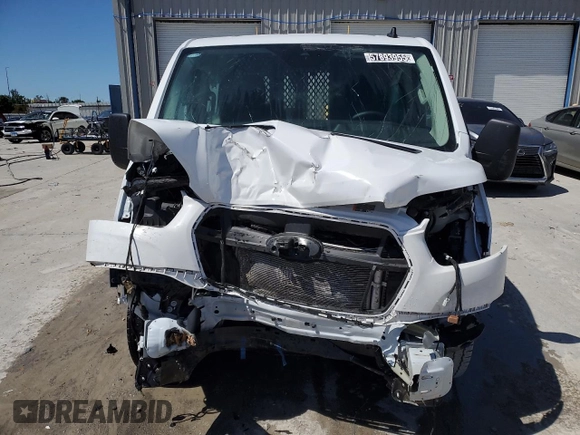 2024 Ford Transit Cargo with VIN 1FTBR1Y89RKA87655, listed as a Copart auction lot 57893955 with 11,044 mi miles and Salvage title. Bid and sale history available at DreamBid. Image 5.