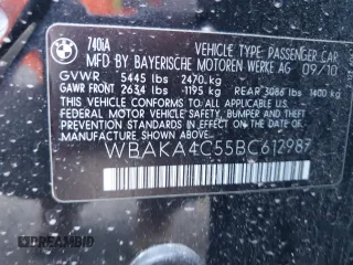 2011 BMW 7 Series 740i with VIN WBAKA4C55BC612987, listed as a Copart auction lot 76607654 with 154,118 mi miles and Salvage Title. Bid and sale history available at carsss.com. Image 12.