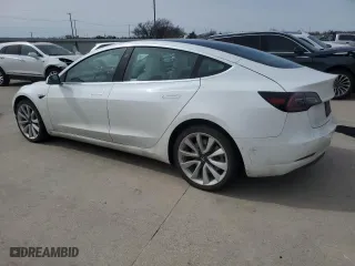 2020 Tesla Model 3 Long Range with VIN 5YJ3E1EB0LF713016, listed as a Copart auction lot 47617355 with 0 mi miles and Salvage Title. Bid and sale history available at carsss.com. Image 2.