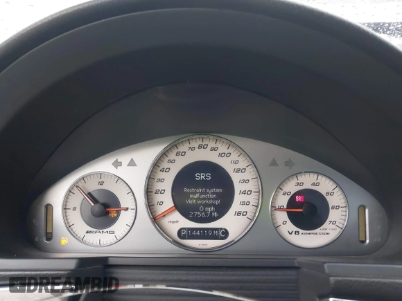 2003 Mercedes-Benz E-Class 5.5L AMG with VIN WDBUF76J93A351317, listed as a IAAI auction lot 41573446 with 144,119 mi miles. Bid and sale history available at carsss.com. Image 7.