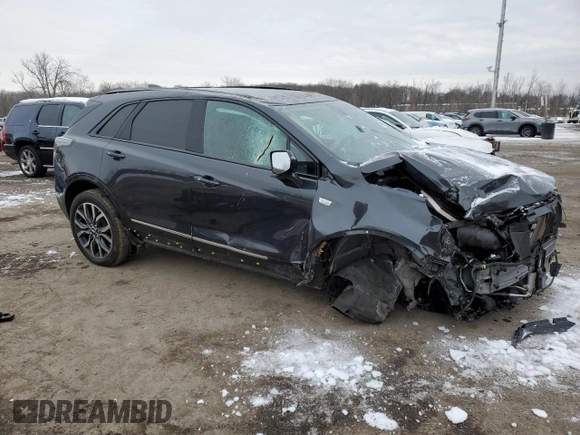2021 Cadillac XT5 AWD Sport with VIN 1GYKNHRS1MZ161109, listed as a Copart auction lot 45024015 with Not provided miles and Salvage title. Bid and sale history available at DreamBid. Image 4.