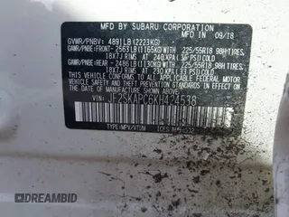 2019 Subaru Forester Sport with VIN JF2SKAPC6KH424538, listed as a IAAI auction lot 41861837 with 109,734 mi miles. Bid and sale history available at carsss.com. Image 9.