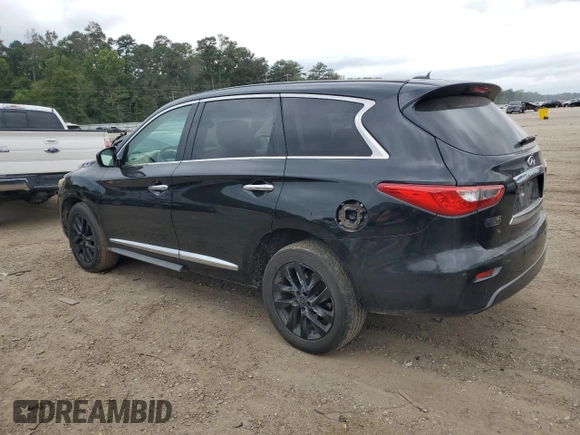 2013 Infiniti JX35 with VIN 5N1AL0MN7DC324306, listed as a Copart auction lot 70227404 with 266,525 mi miles and Salvage Title. Bid and sale history available at carsss.com. Image 2.