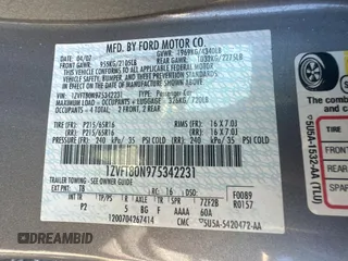2007 Ford Mustang Deluxe with VIN 1ZVFT80N975342231, listed as a Copart auction lot 47273455 with 175,676 mi miles and Clean Title. Bid and sale history available at carsss.com. Image 10.