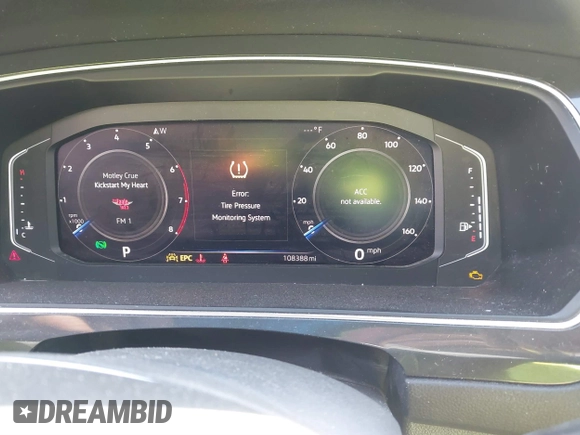 2019 Volkswagen Tiguan SE with VIN 3VV3B7AX2KM075179, listed as a IAAI auction lot 41728654 with 108,388 mi miles and . Bid and sale history available at DreamBid. Image 7.