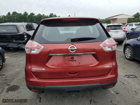 2015 Nissan Rogue S with VIN KNMAT2MV6FP566757, listed as a Copart auction lot 71066974 with 60,546 mi miles and Salvage Title. Bid and sale history available at carsss.com. Image 6.