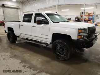 2015 Chevrolet Silverado 1500 LTZ with VIN 3GCUKSEJXFG520395, listed as a Copart auction lot 46836645 with 0 mi miles and Salvage Title. Bid and sale history available at carsss.com. Image 4.