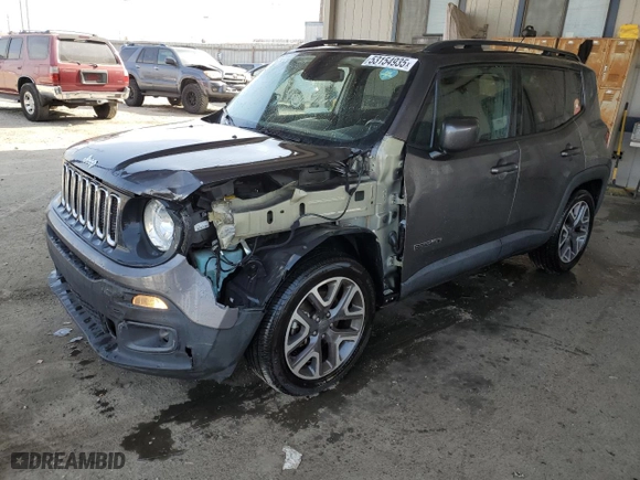 2017 Jeep Renegade Latitude with VIN ZACCJABB3HPG16179, listed as a Copart auction lot 53154935 with 101,314 mi miles and Salvage Title. Bid and sale history available at carsss.com. Image 1.