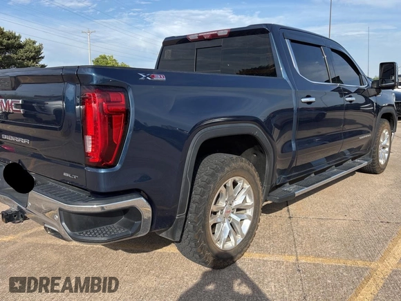 2021 GMC Sierra 1500 SLT z VIN 3GTU9DED1MG116187, wystawiony jako Copart lot #53917655 z przebiegiem 114 574 mil mil oraz Czysty tytuł • Clean title. Historia ofert i sprzedaży dostępna na DreamBid. Obrazek 4.