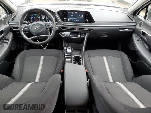 2022 Hyundai Sonata Hybrid Blue with VIN KMHL24JJ0NA037651, listed as a Copart auction lot 76569394 with 181,681 mi miles and Salvage Title. Bid and sale history available at carsss.com. Image 8.