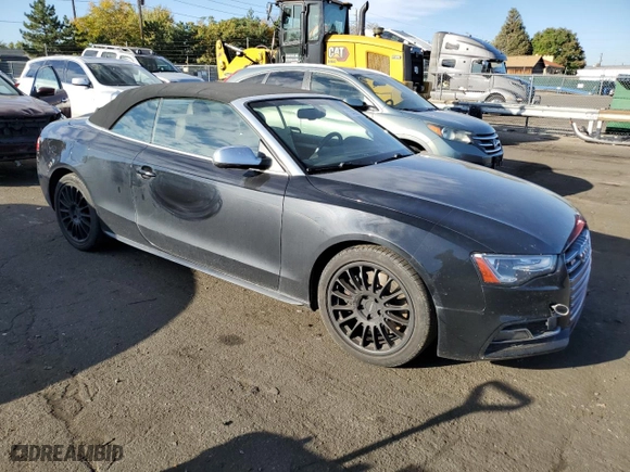 2013 Audi S5 Premium Plus with VIN WAUCGAFH9DN017848, listed as a Copart auction lot 73433534 with 102,378 mi miles and Salvage Title. Bid and sale history available at carsss.com. Image 4.