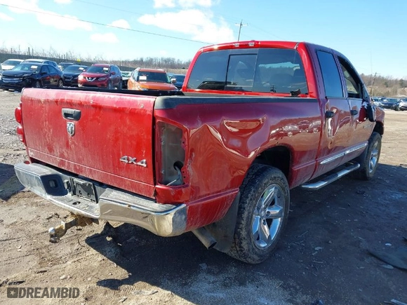 2007 Dodge Ram 1500 Laramie with VIN 1D7HU18277S267806, listed as a IAAI auction lot 41591579 with 141,497 mi miles. Bid and sale history available at carsss.com. Image 4.