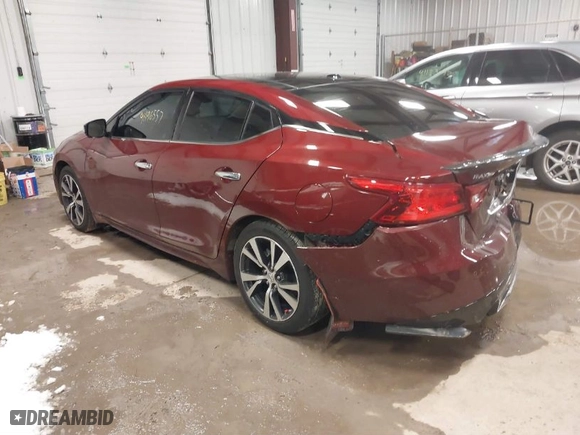 2017 Nissan Maxima Platinum with VIN 1N4AA6AP8HC434618, listed as a IAAI auction lot 41196557 with 47,363 mi miles. Bid and sale history available at carsss.com. Image 3.