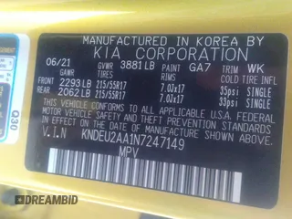 2022 Kia Seltos S z VIN KNDEU2AA1N7247149, wystawiony jako IAAI lot #33349890 z przebiegiem 14 329 mil mil oraz . Historia ofert i sprzedaży dostępna na DreamBid. Obrazek 9.