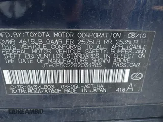 2011 Lexus IS 250 с VIN JTHCF5C22B2034985, выставлен на аукционе IAAI как лот 42651417 с пробегом 180 791 миль миль и . История ставок и продаж доступна на DreamBid. Изображение 9.