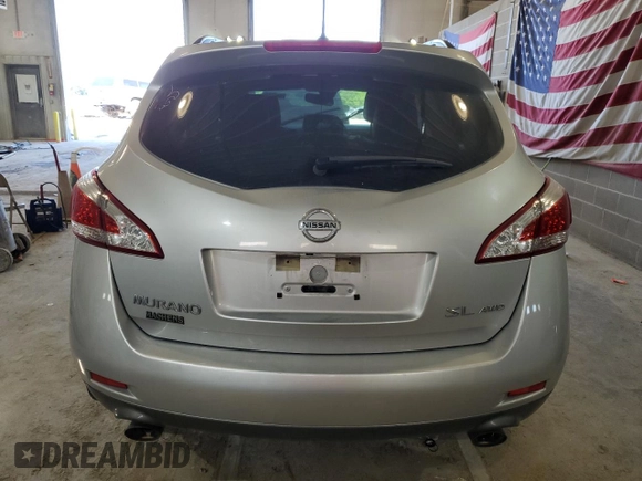 2012 Nissan Murano SL with VIN JN8AZ1MW8CW222077, listed as a Copart auction lot 58301444 with 0 mi miles and Salvage Title. Bid and sale history available at carsss.com. Image 6.