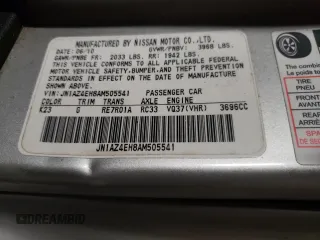 2010 Nissan 370Z Touring with VIN JN1AZ4EH8AM505541, listed as a Copart auction lot 80988544 with 179,473 mi miles and Salvage Title. Bid and sale history available at carsss.com. Image 12.