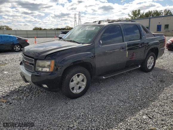 2007 Chevrolet Avalanche LT w/3LT with VIN 3GNFK12357G318484, listed as a Copart auction lot 73635854 with 186,790 mi miles and Salvage Title. Bid and sale history available at carsss.com. Image 1.