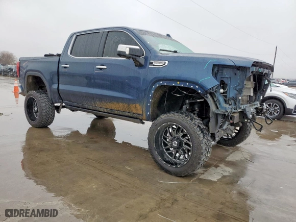 2019 GMC Sierra 1500 SLT with VIN 3GTU9DED1KG196023, listed as a Copart auction lot 45236725 with 120,789 mi miles and Salvage Title. Bid and sale history available at carsss.com. Image 4.