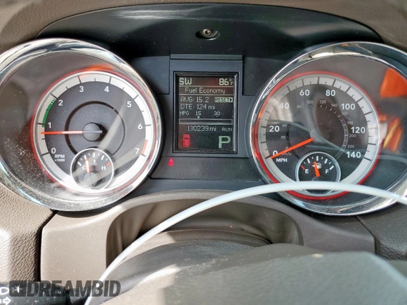2013 Dodge Durango SXT with VIN 1C4RDHAGXDC592730, listed as a Copart auction lot 60841945 with 130,239 mi miles and Salvage title. Bid and sale history available at DreamBid. Image 9.