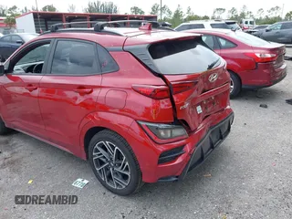 2022 Hyundai Kona N Line with VIN KM8K33A30NU794312, listed as a IAAI auction lot 41875100 with 21,880 mi miles. Bid and sale history available at carsss.com. Image 6.