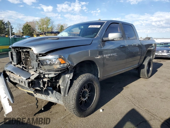 2012 Ram 1500 Sport with VIN 1C6RD7MT8CS150205, listed as a Copart auction lot 56344105 with 145,400 mi miles and Salvage title. Bid and sale history available at DreamBid. Image 1.